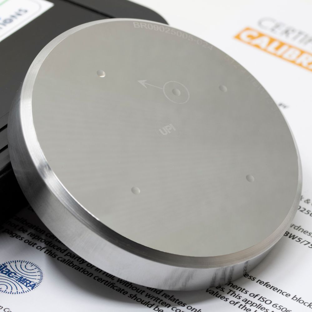 brinell hardness test block with certificate